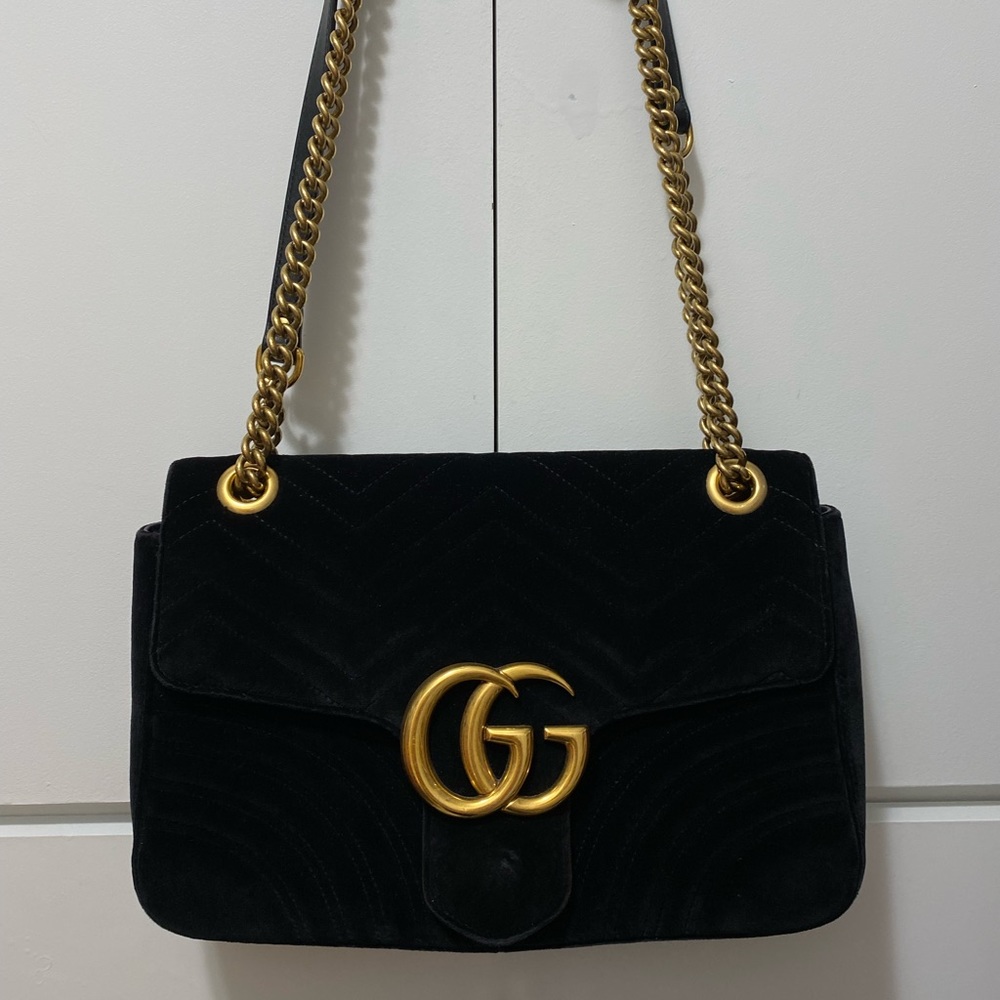 Medium Velvet Marmont Matelasse Bag